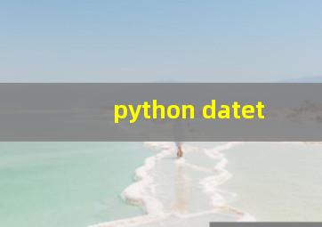 python datet