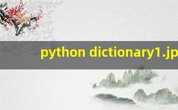 python dictionary
