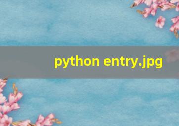 python entry