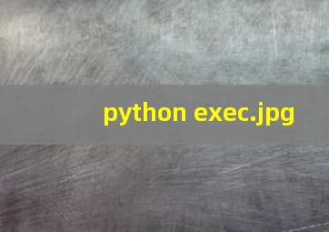python exec