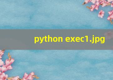 python exec