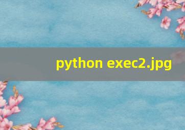 python exec