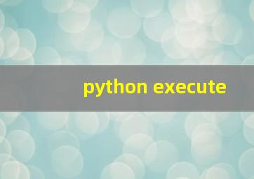 python execute