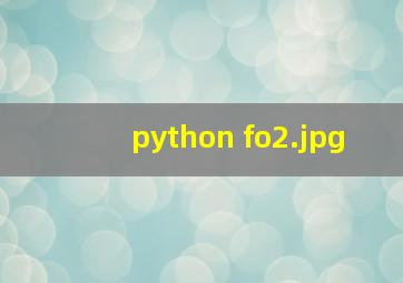 python fo