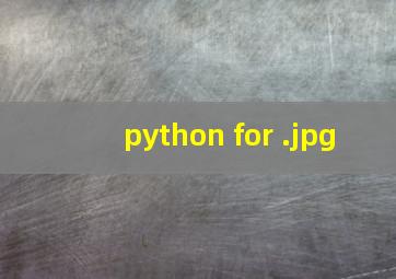 python for 