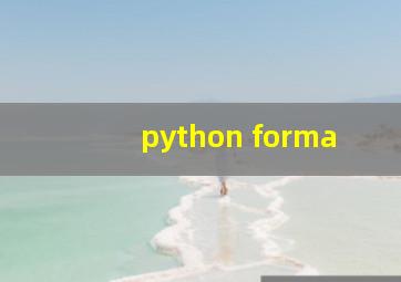 python forma