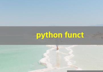 python funct