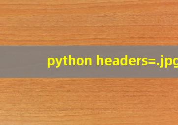 python headers=