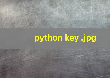 python key 