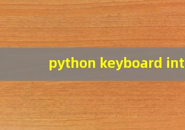 python keyboard int