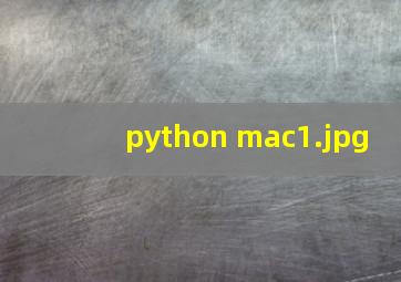 python mac