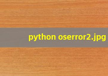 python oserror