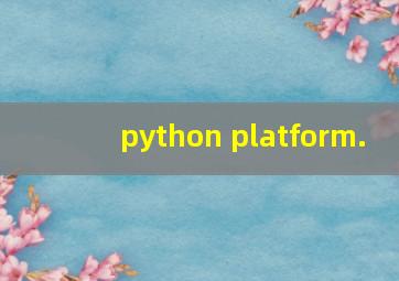 python platform.