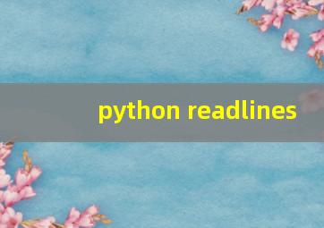 python readlines
