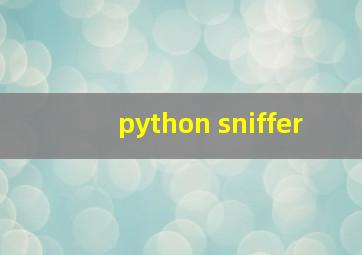 python sniffer