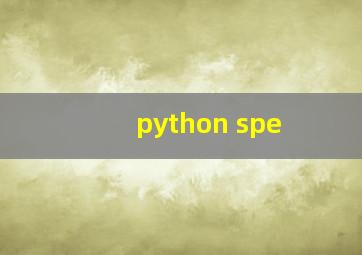 python spe