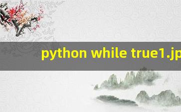 python while true