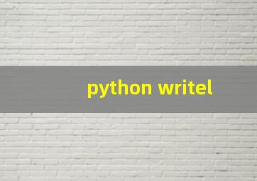 python writel