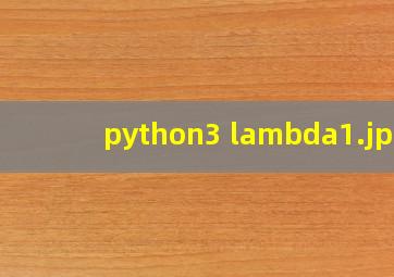 python3 lambda