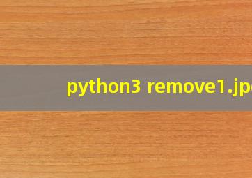 python3 remove