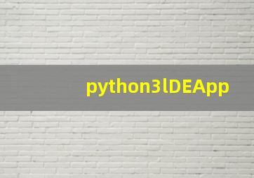 python3lDEApp
