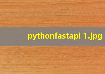 pythonfastapi 