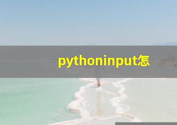 pythoninput怎