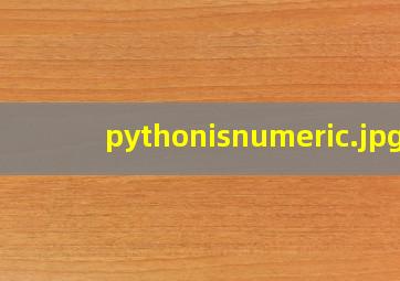 pythonisnumeric