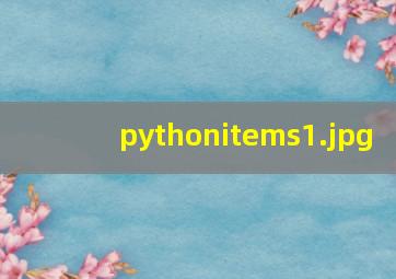 pythonitems