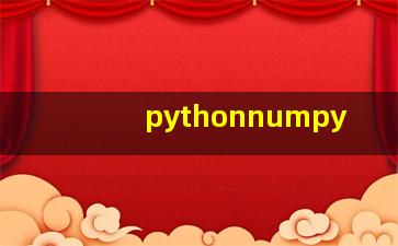 pythonnumpy