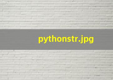 pythonstr
