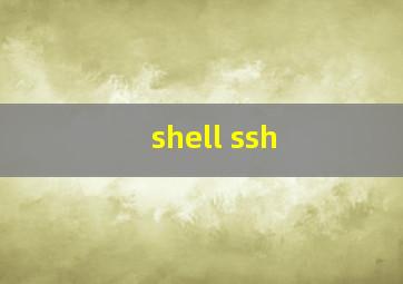 shell ssh 