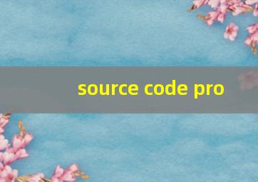 source code pro 