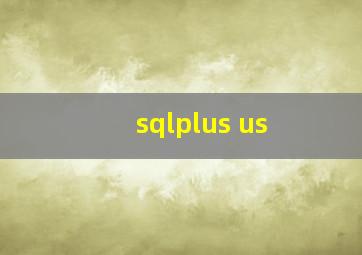 sqlplus us