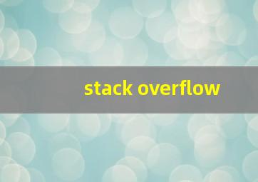 stack overflow