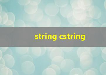 string cstring