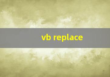 vb replace