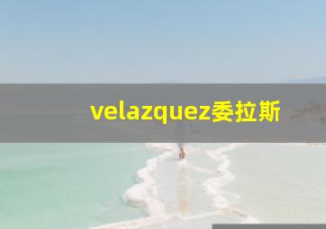 velazquez委拉斯