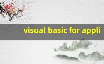 visual basic for appli