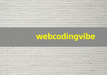 webcodingvibe