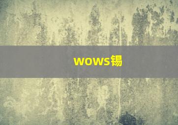 wows锡